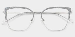 Javier Argent Rectangulaire lunettes1