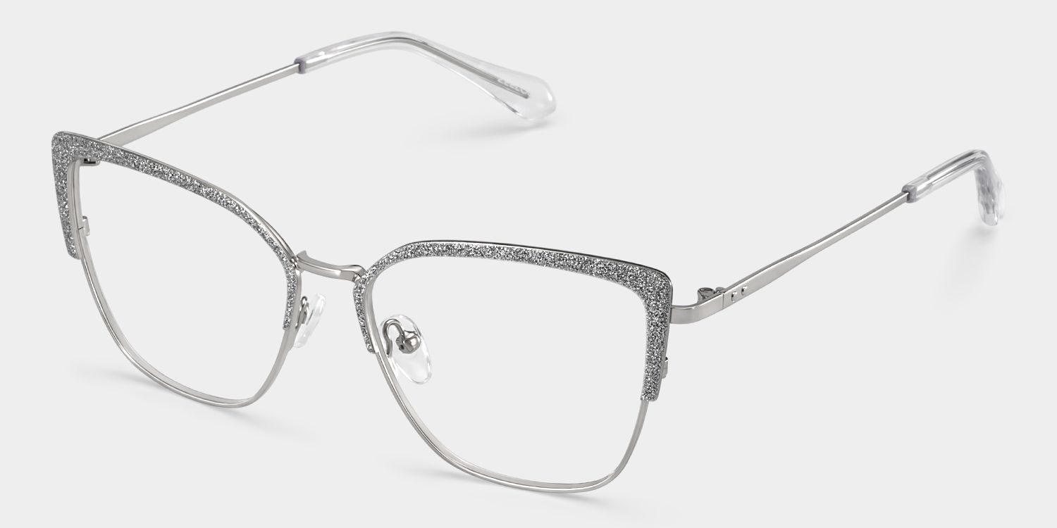 Lunettes rectangulaires argentées Javier en ligne | ZEELOOL2