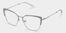 Javier Argent Rectangulaire lunettes2