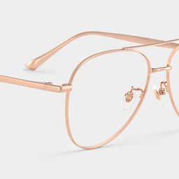 Zeelool x PG Or rose Aviateur lunettes5