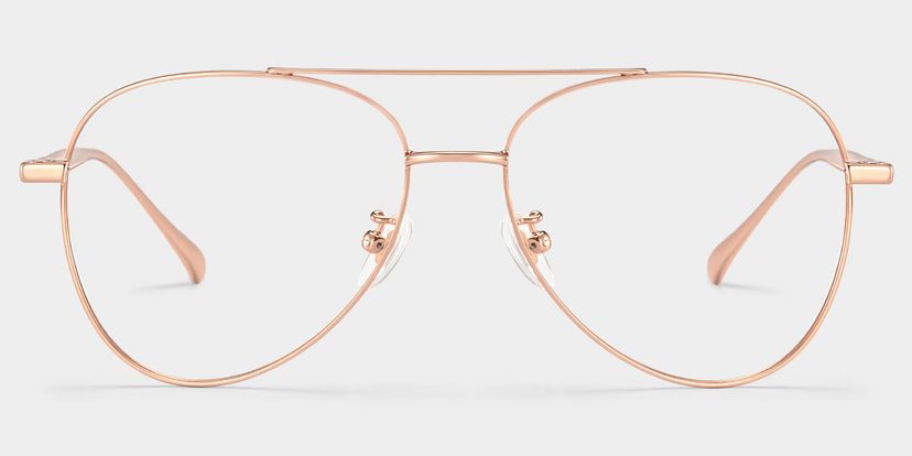 Zeelool x PG Or rose Aviateur lunettes