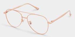 Zeelool x PG Or rose Aviateur lunettes3