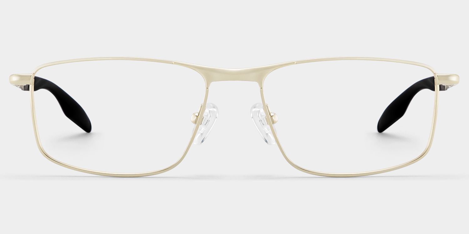 Lunettes à monture rectangulaire dorée Scout pour Hommes | ZEELOOL2