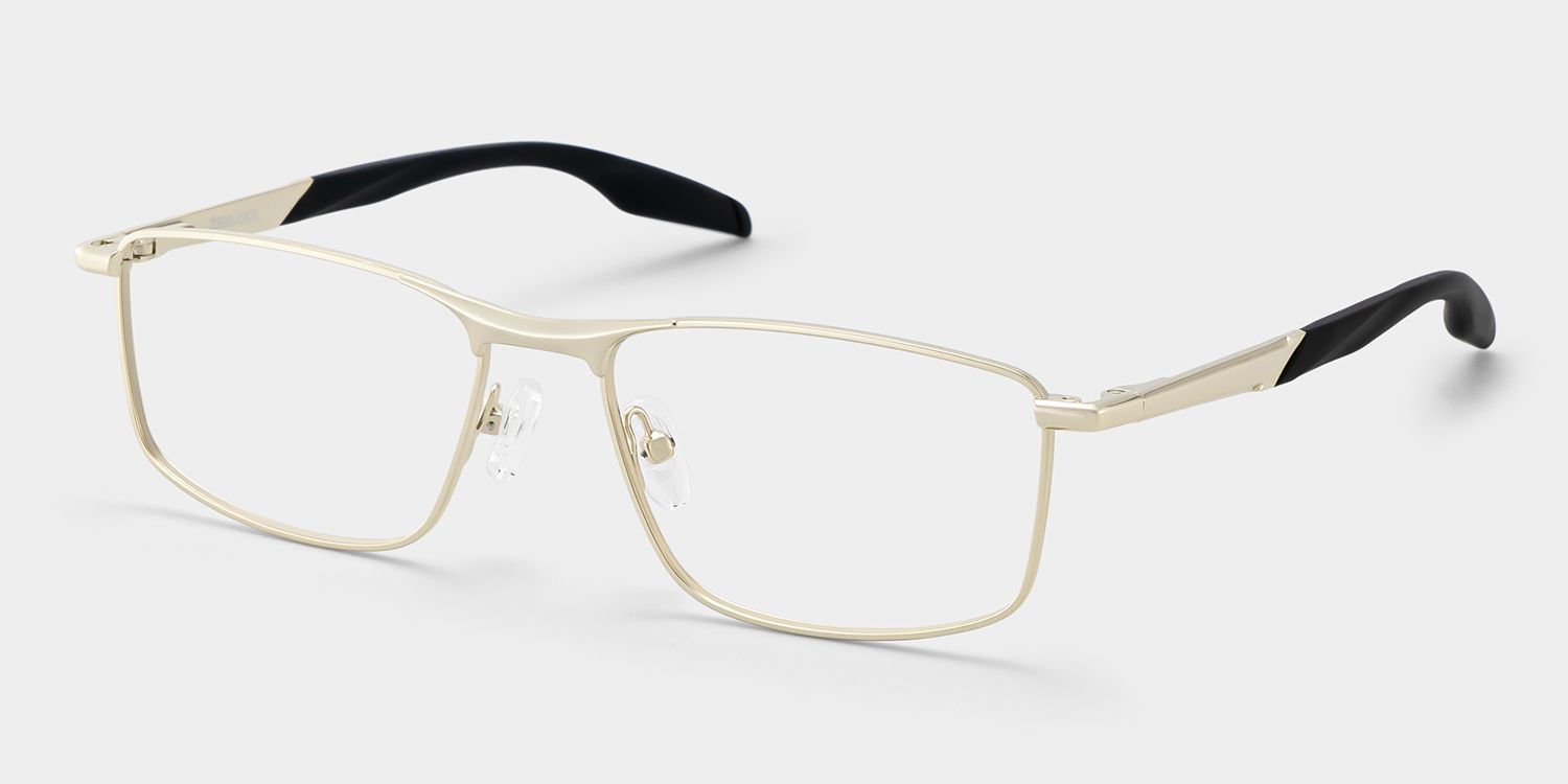 Lunettes à monture rectangulaire dorée Scout pour Hommes | ZEELOOL4