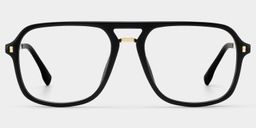 Kilworth Noir Aviateur lunettes1
