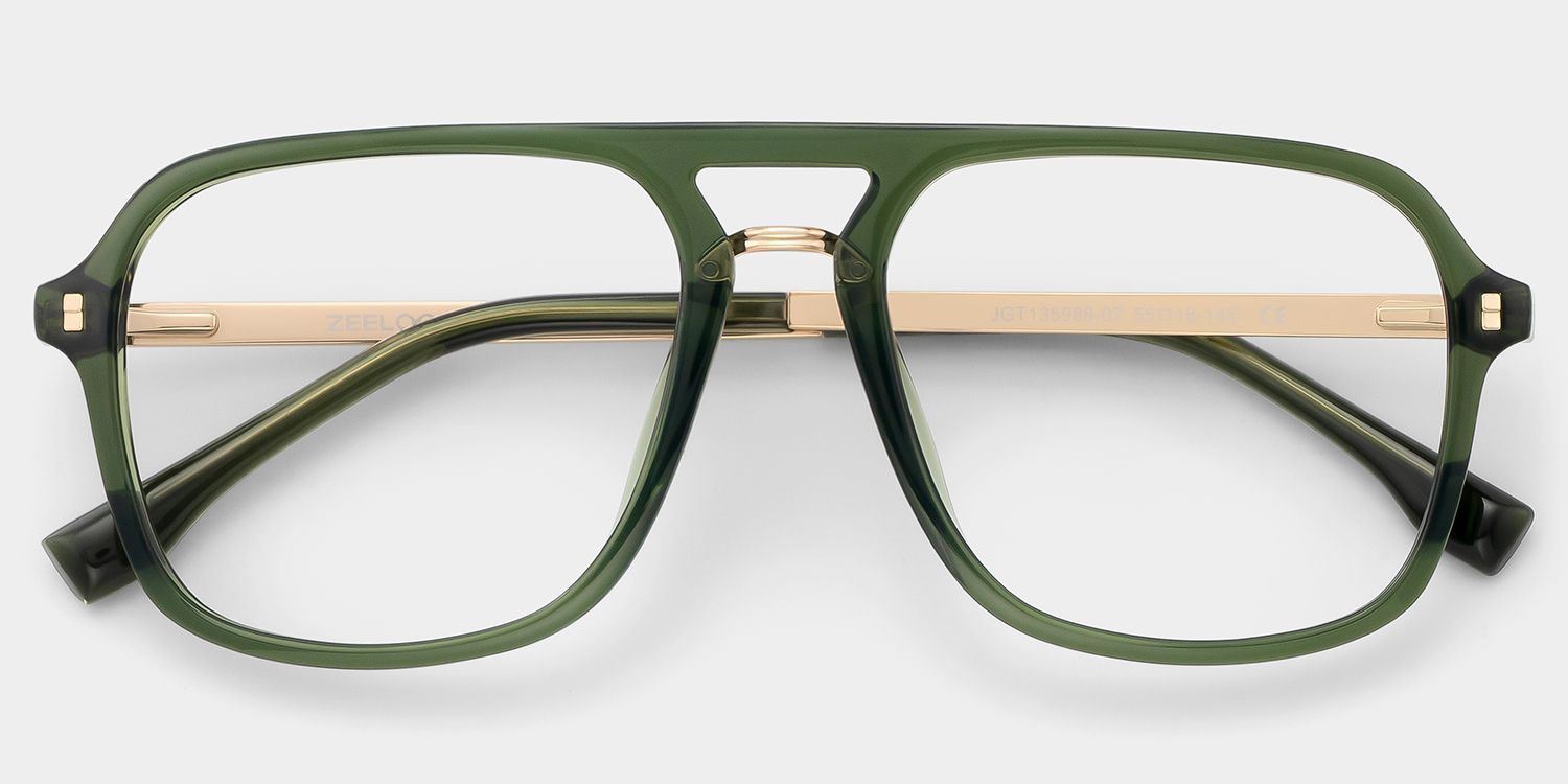 Offres sur les lunettes aviateur Kilworth vertes - Lunettes Zeelool4