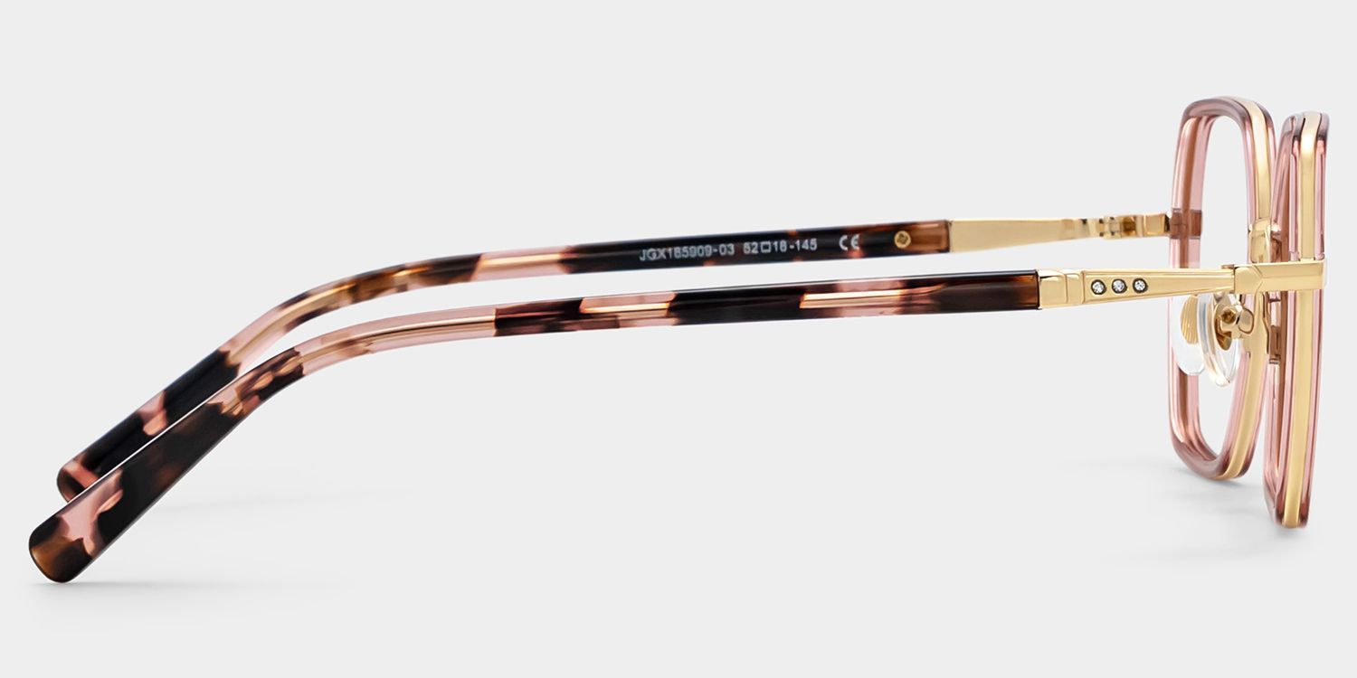 Lunettes Sophie géométriques roses à monture mixte pour femmes | ZEELOOL3