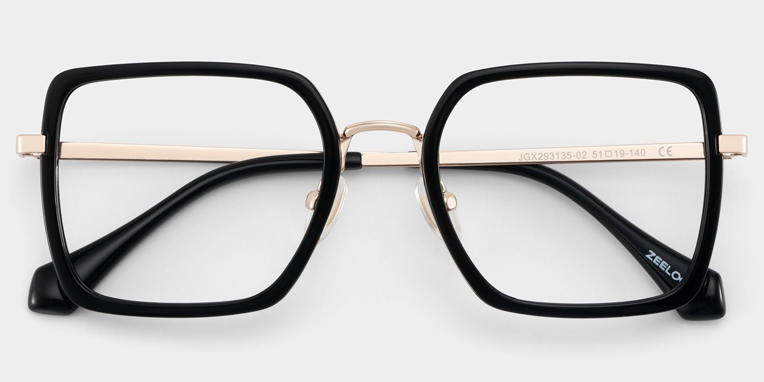 Lunettes à monture noire et carrée Shane en ligne | ZEELOOL2