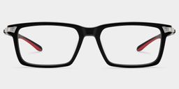 Orion Noir Rectangulaire lunettes0