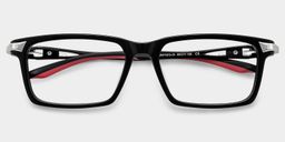Orion Noir Rectangulaire lunettes1