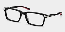 Orion Noir Rectangulaire lunettes2