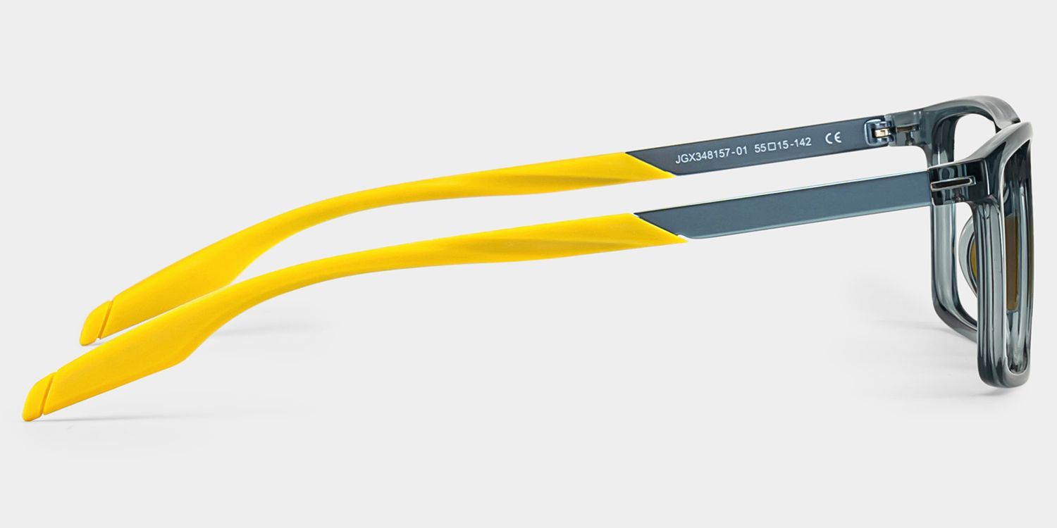 Lunettes Active à monture bleue et jaune avec monture rectangulaire en ligne | ZEELOOL4