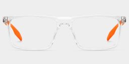 Active Orange transparent Rectangulaire lunettes0