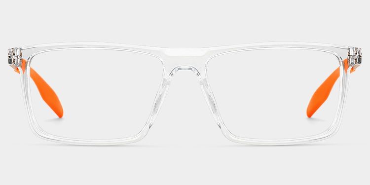 Active Orange transparent Rectangulaire lunettes