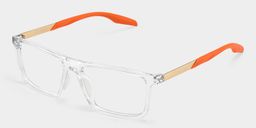 Active Orange transparent Rectangulaire lunettes2