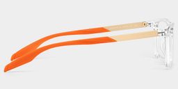 Active Orange transparent Rectangulaire lunettes3
