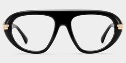 Aveline Noir Aviateur lunettes1