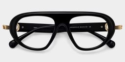 Aveline Noir Aviateur lunettes2
