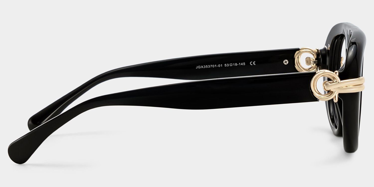 Acheter des Lunettes Aviateur Fines Noires Aveline en Ligne | ZEELOOL4