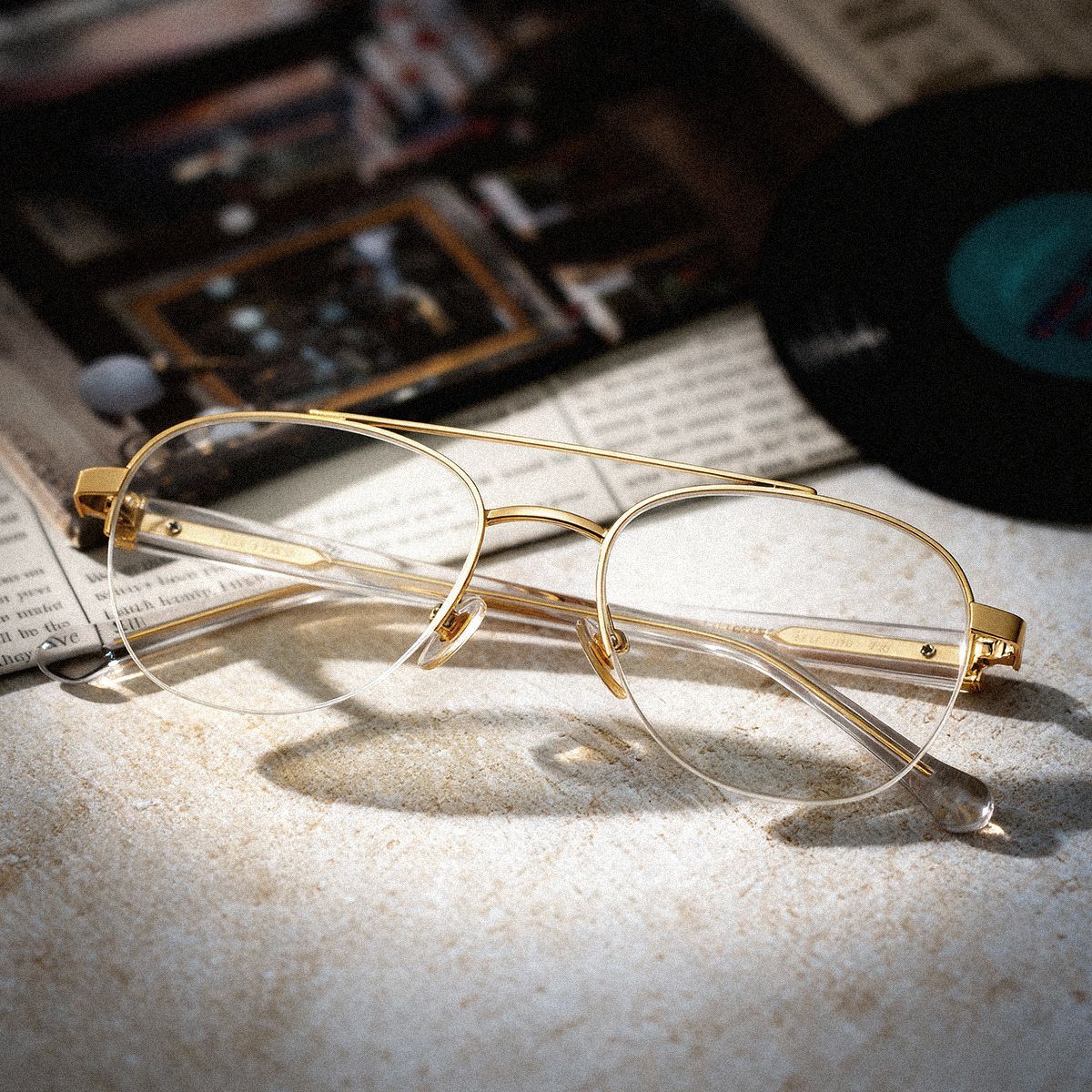 Lunettes Emily à Monture Aviateur Or Clair En Ligne | ZEELOOL0