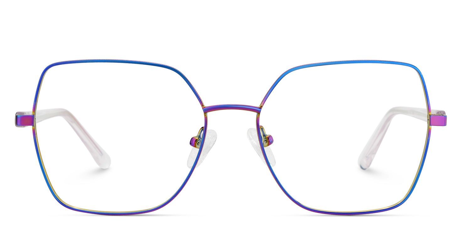 Lunettes irisées pour femmes avec branches transparentes2