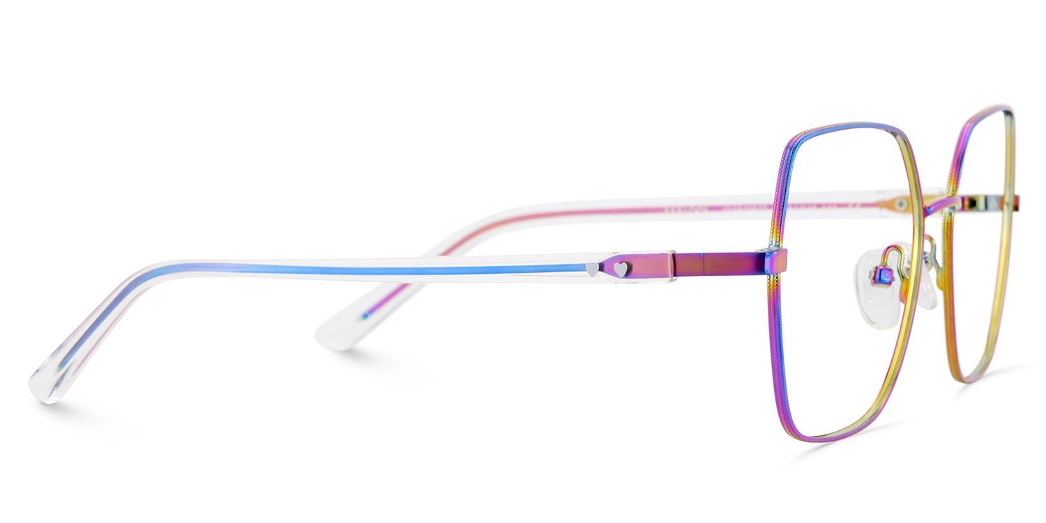 Lunettes irisées pour femmes avec branches transparentes5