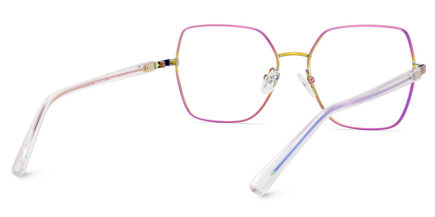 Lunettes irisées pour femmes avec branches transparentes6