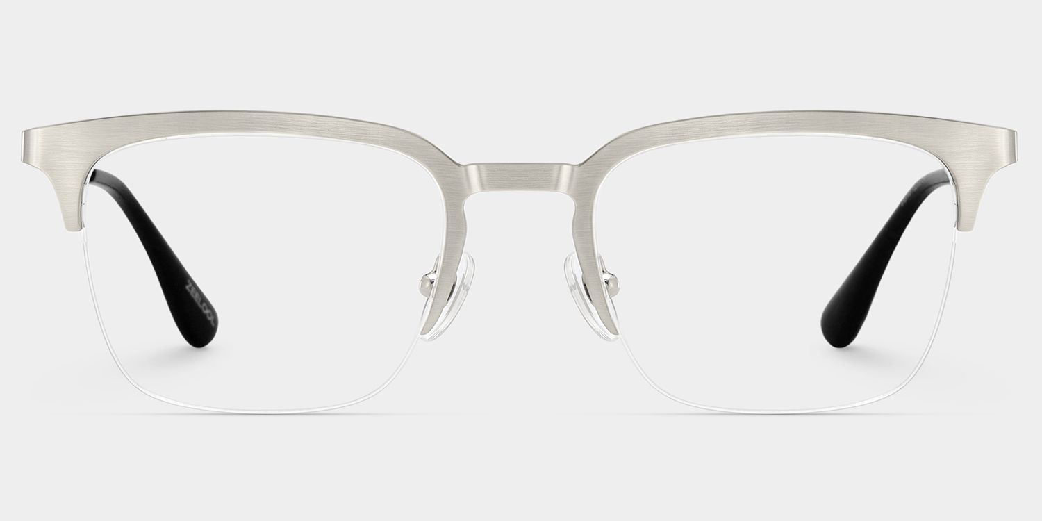 Montures de lunettes Browline Peyton argentées | ZEELOOL0