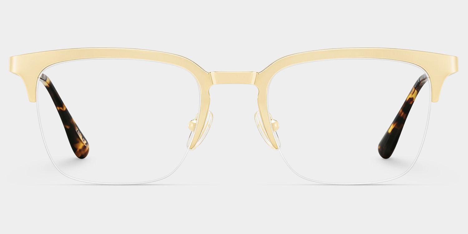 Monture de lunettes Browline dorée Peyton pour homme | ZEELOOL0