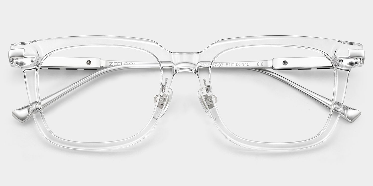 Monture de lunettes carrée transparente Rayne pour homme | ZEELOOL1