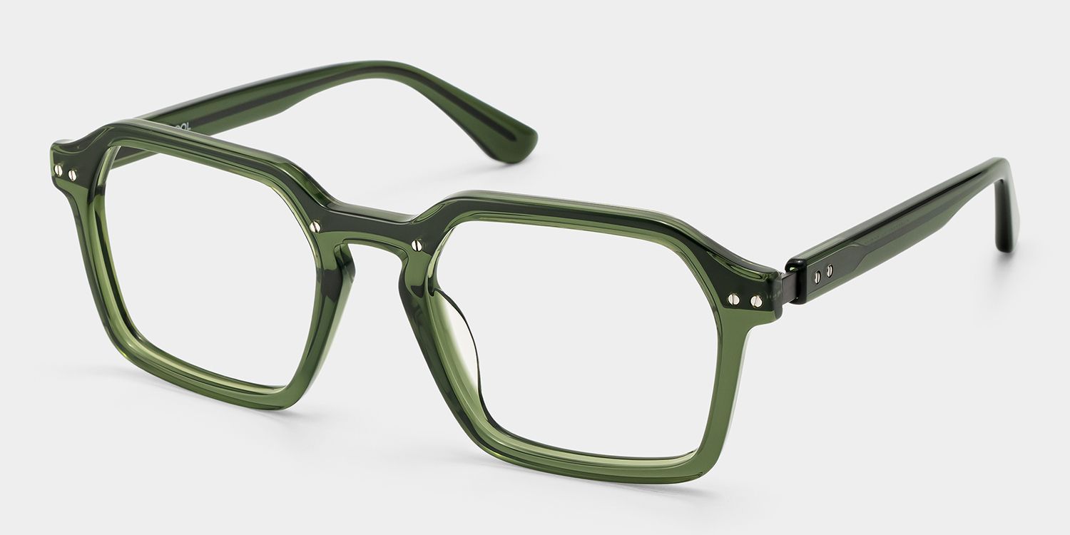 Lunettes Brendan Vertes Géométriques à Monture Mixte | ZEELOOL3