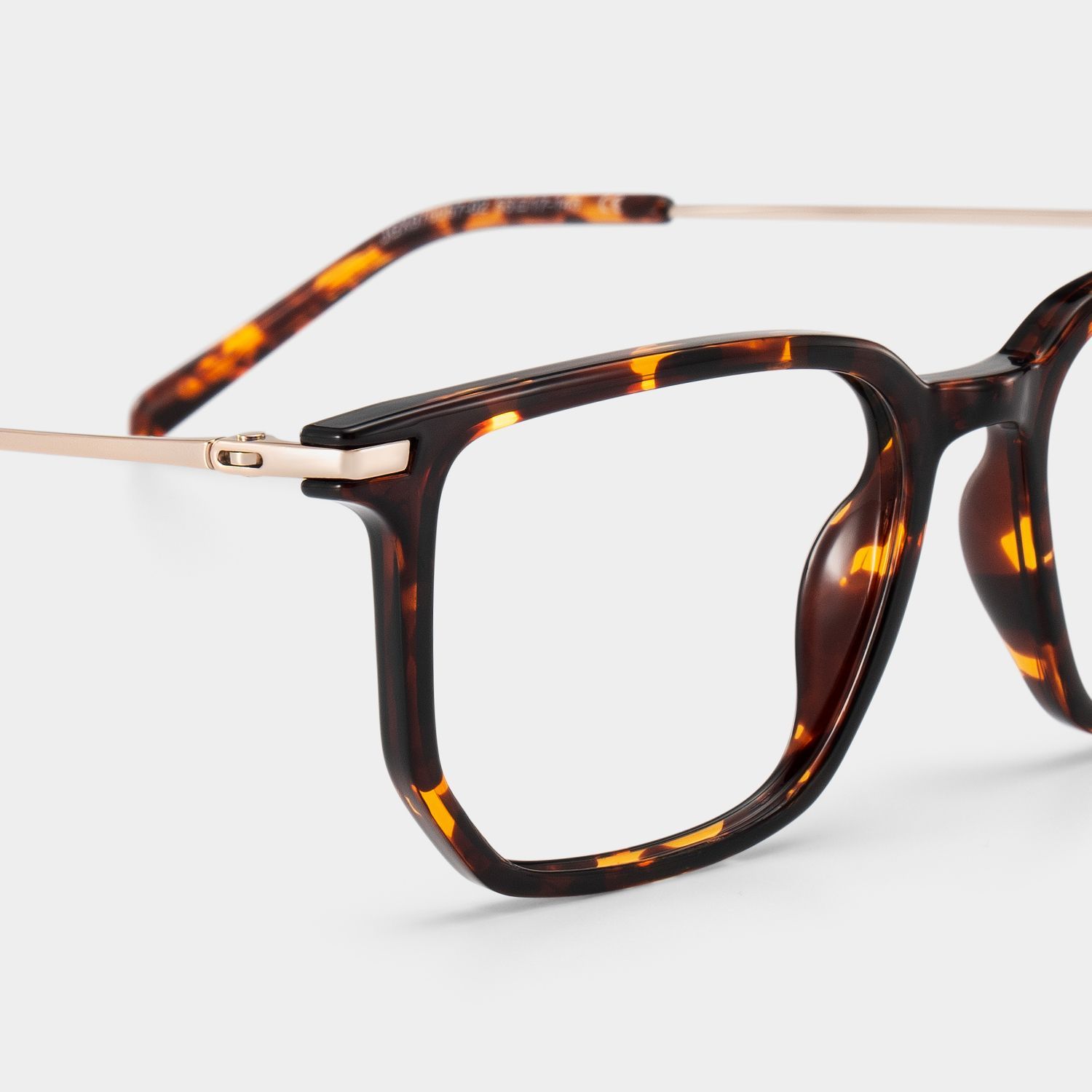 Lunettes de vue Michelle rectangulaires écaille de tortue à monture légère | ZEELOOL4