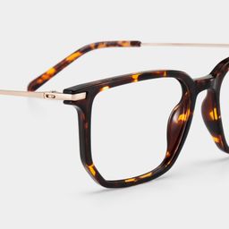 Michelle Tortoise Rectangulaire lunettes4