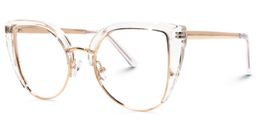 Brewer transparent Cat-eye lunettes1