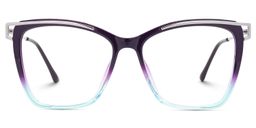 Krystle Bleu-violet Carré lunettes1