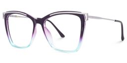 Krystle Bleu-violet Carré lunettes2
