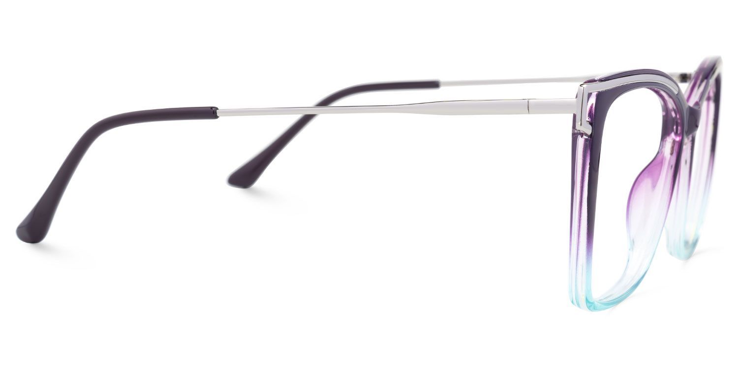 Monture de lunettes Krystle carrée bleu-violet | ZEELOOL3