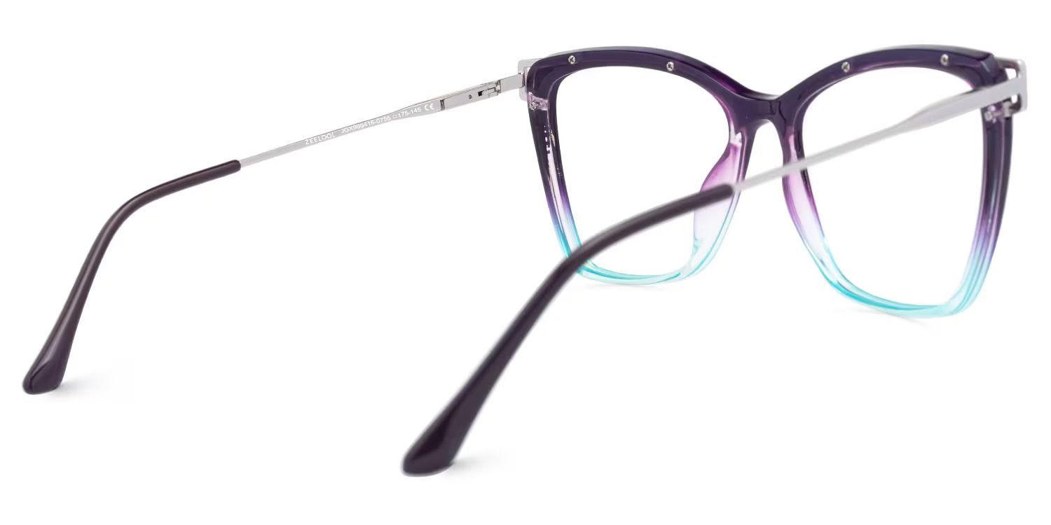 Monture de lunettes Krystle carrée bleu-violet | ZEELOOL4
