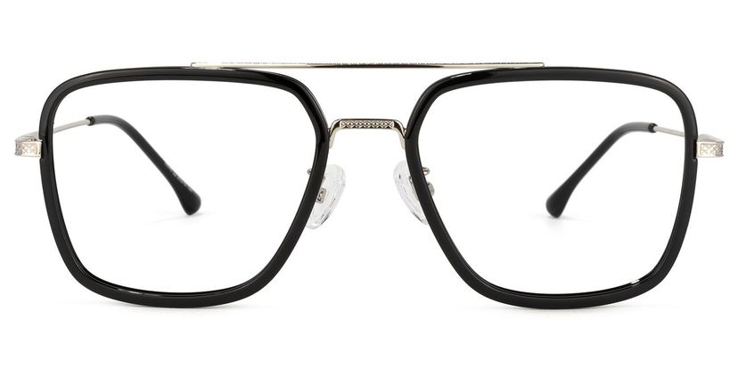 Nayeli Noir-Argent Aviateur lunettes