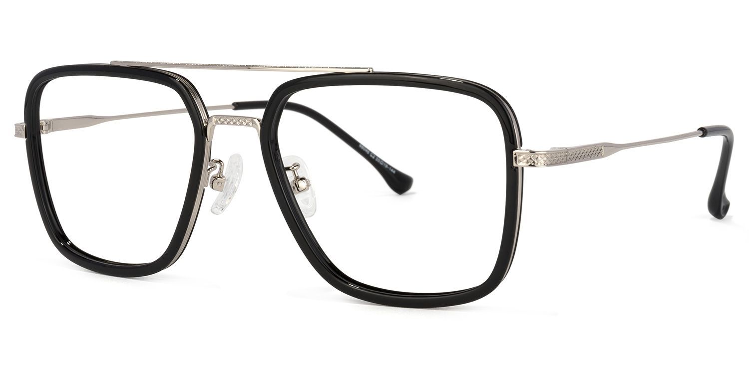 Lunettes Nayeli Aviator Noir-Argent | Lunettes Zeelool1
