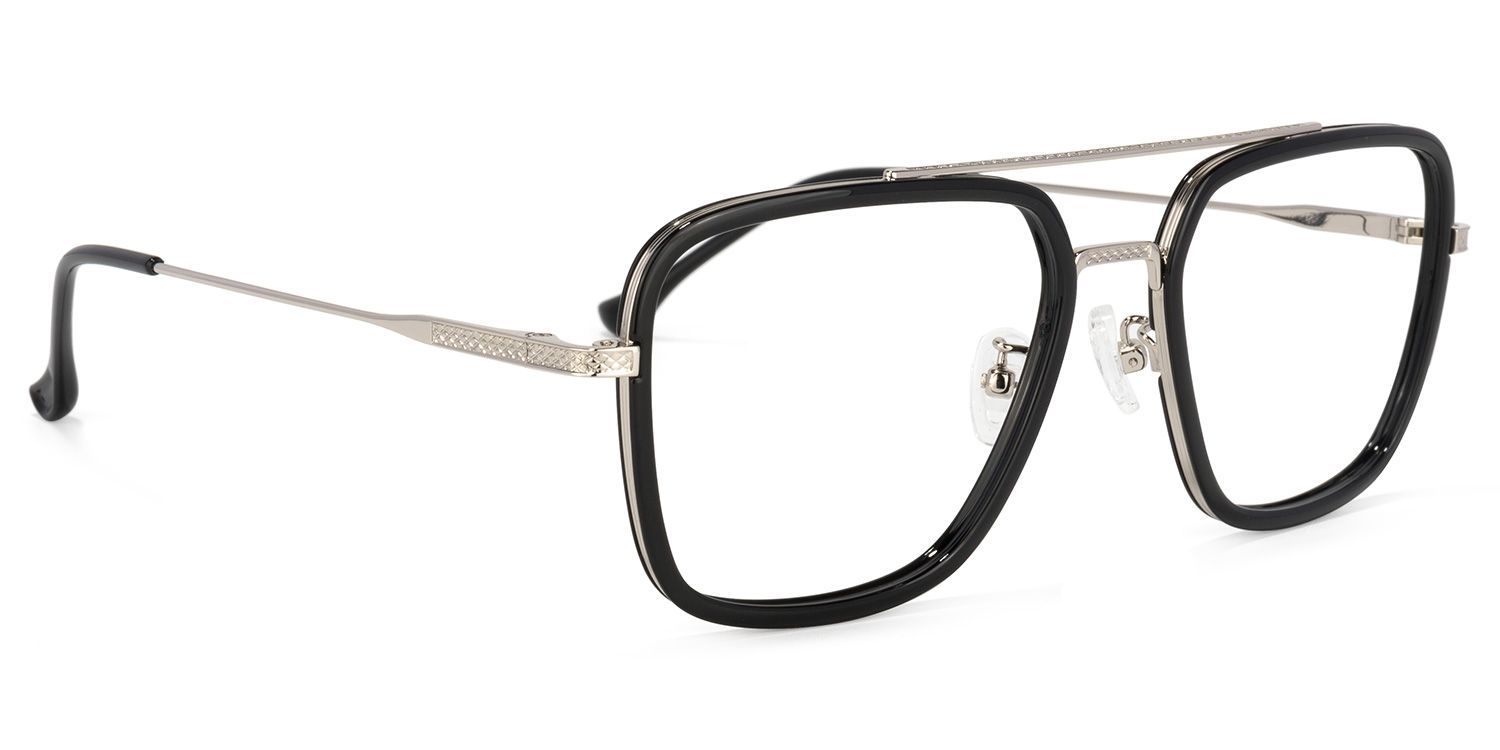Lunettes Nayeli Aviator Noir-Argent | Lunettes Zeelool2