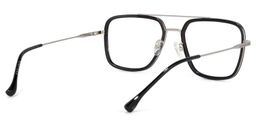 Nayeli Noir-Argent Aviateur lunettes4