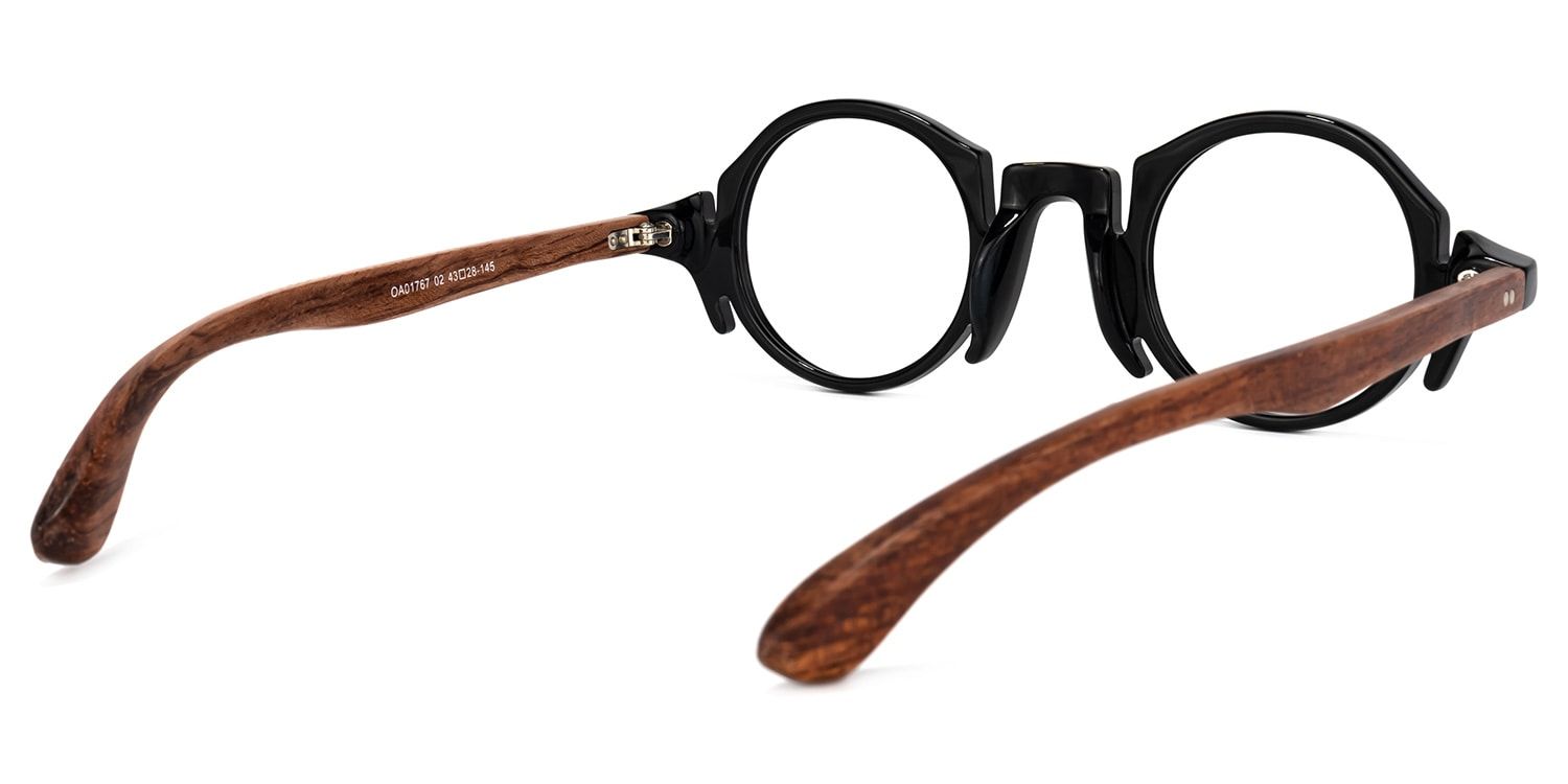Charlie Noir Ronde Lunettes4