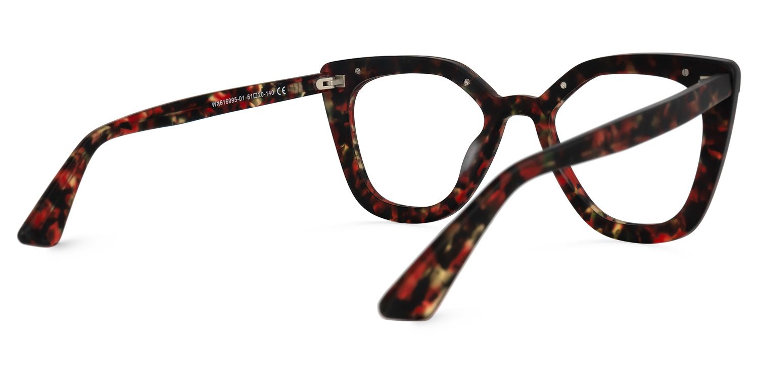Palombi Rouge-Floral Cateye Lunettes2