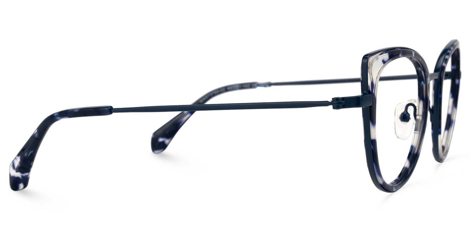 Taisha Bleue Tortue Cateye Lunettes2