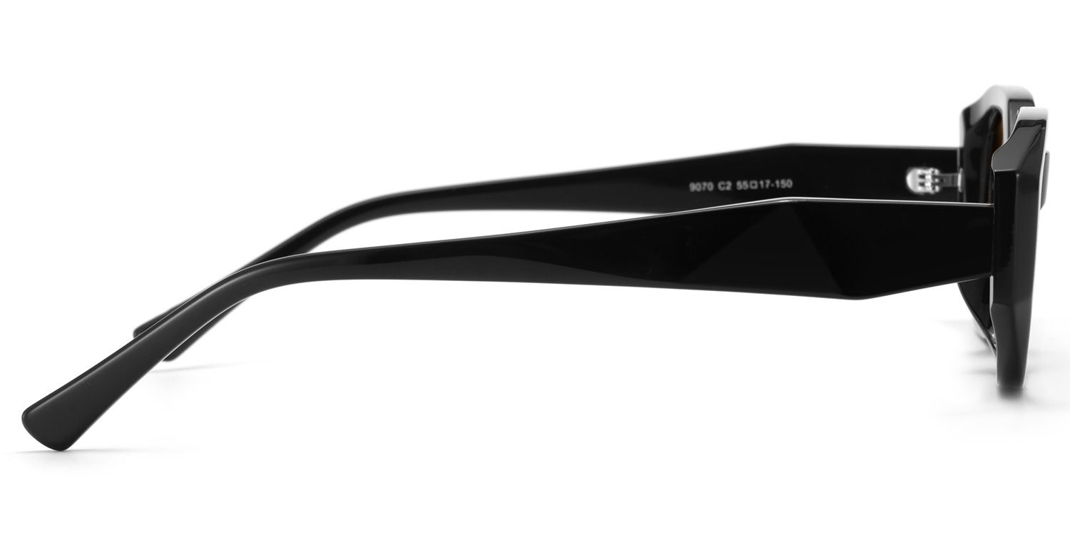 Lunettes de soleil polarisées de conduite Geometric Noir Kiara | ZEELOOL3