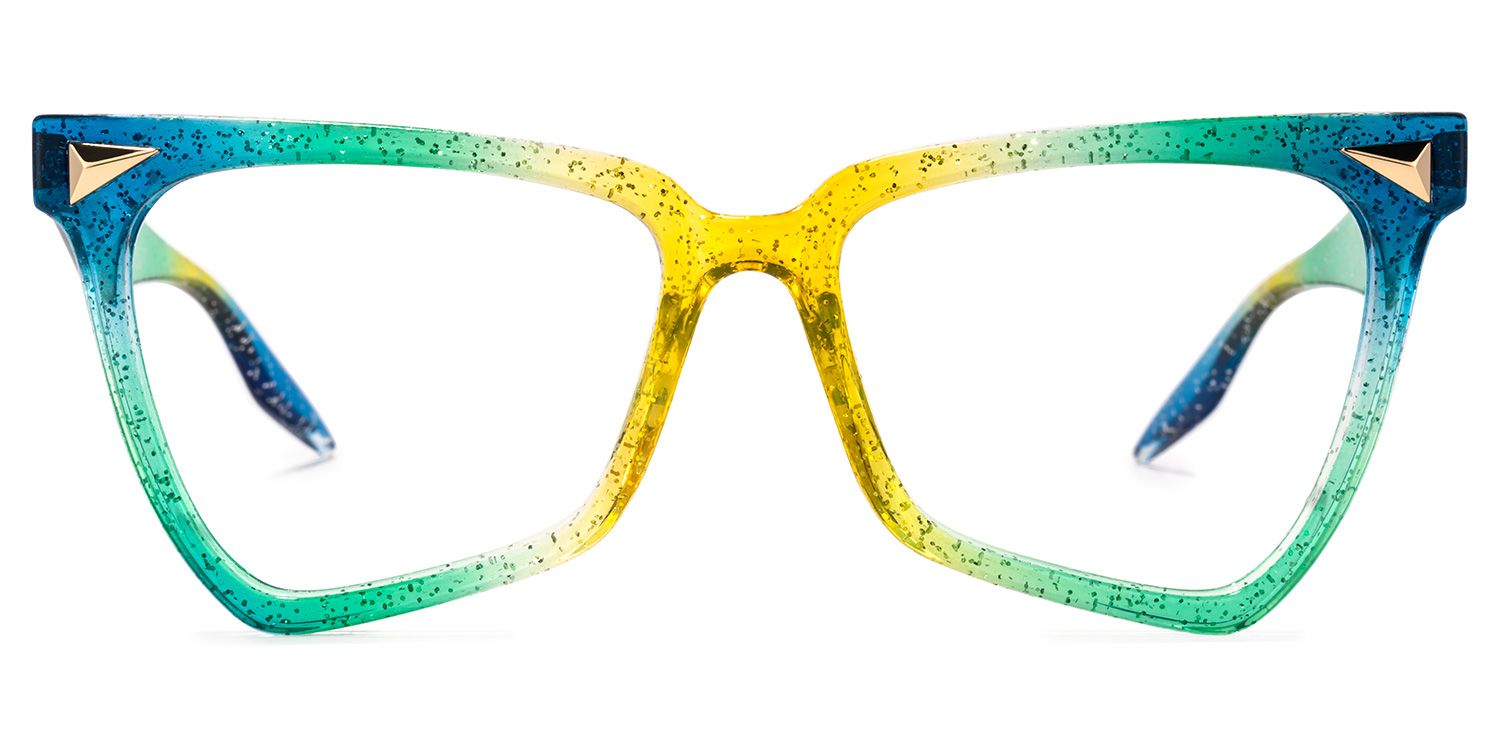 Cicely Vert Géométrique Lunettes0
