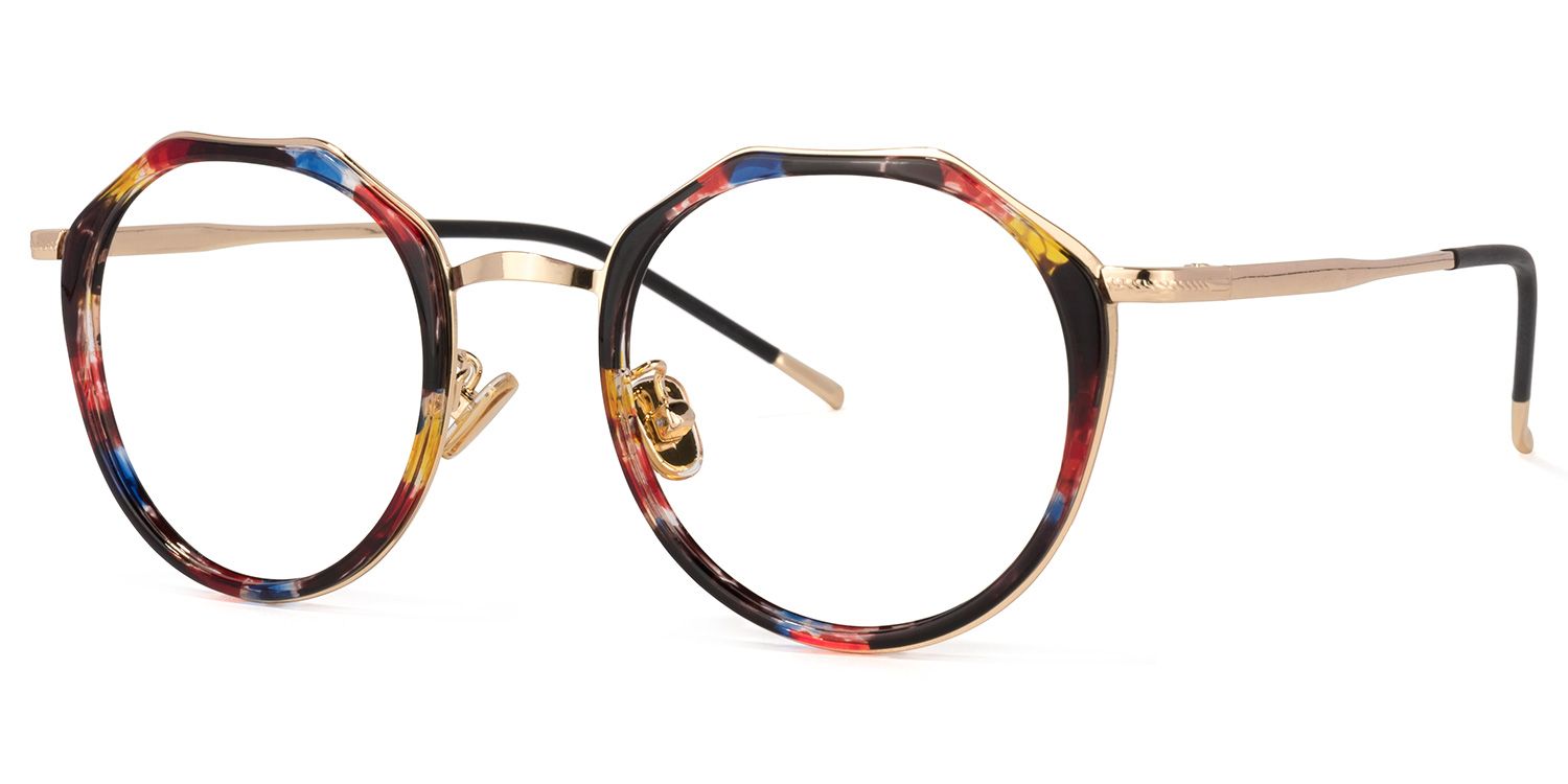 Gentry Lunettes géométriques motif floral1