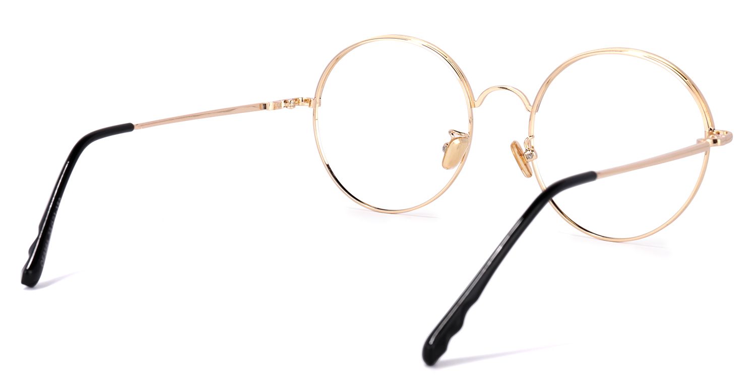 Beverly Lunettes rondes en métal doré4