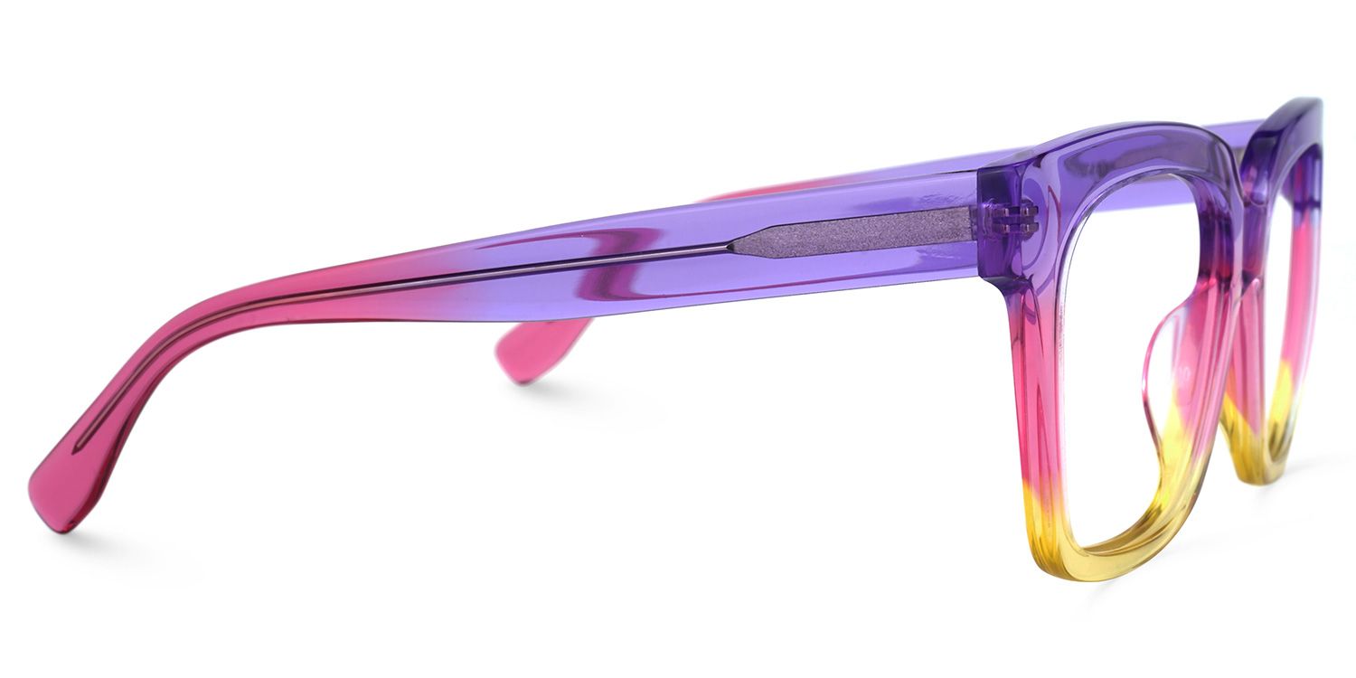 Xion Rose-Jaune Carré Lunettes3